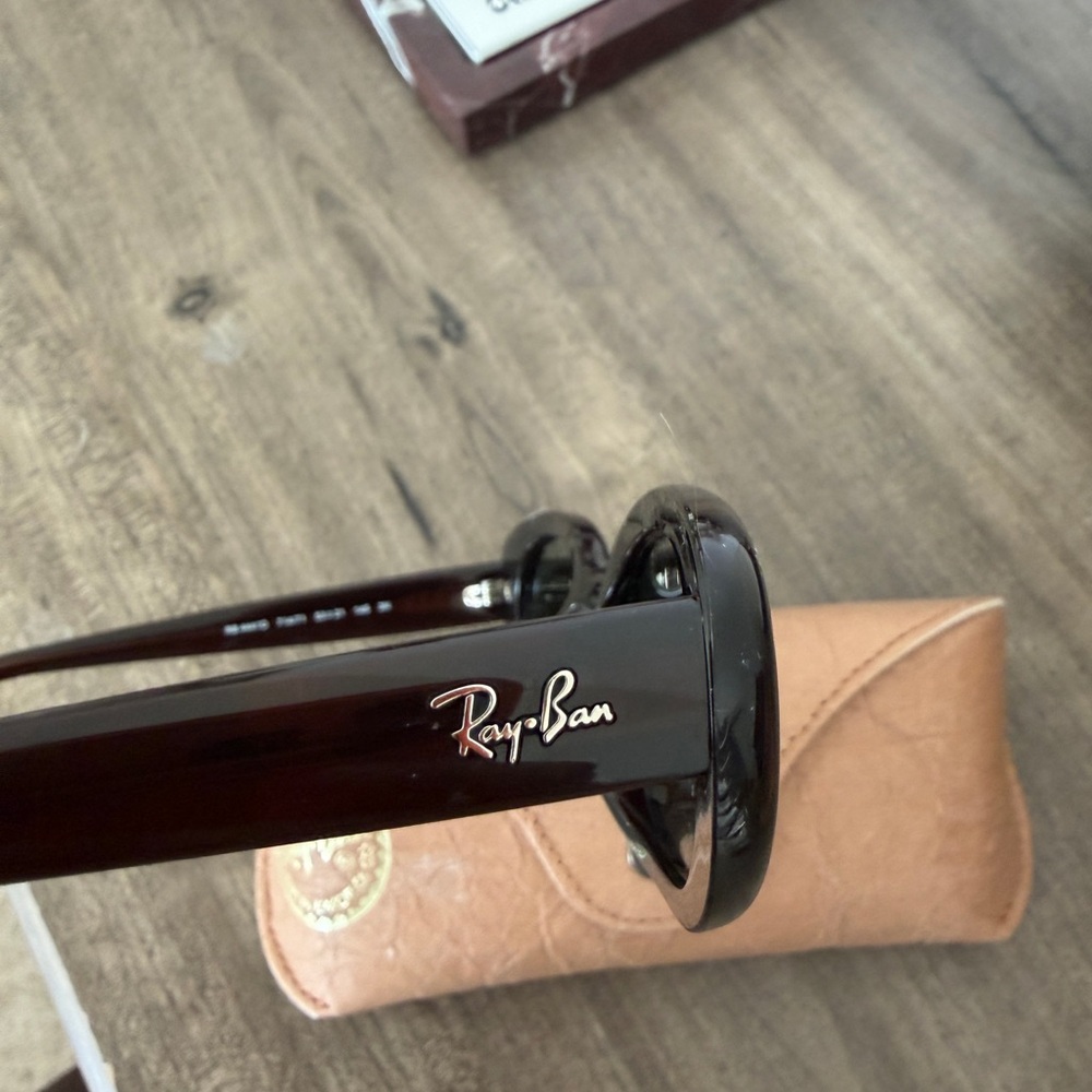 Rayban Dark Brown Oval Sunglasses - Picture 5 of 7